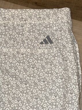 adidas white and Gray Floral Athletic performance Shorts